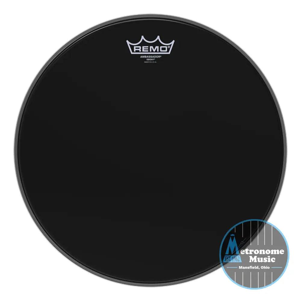 Remo Ambassador Ebony Drumhead- 13" - Metronome Music Inc.