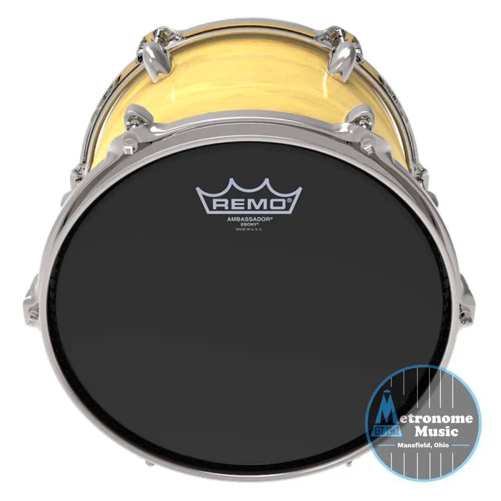 Remo Ambassador Ebony Drumhead- 14" - Metronome Music Inc.
