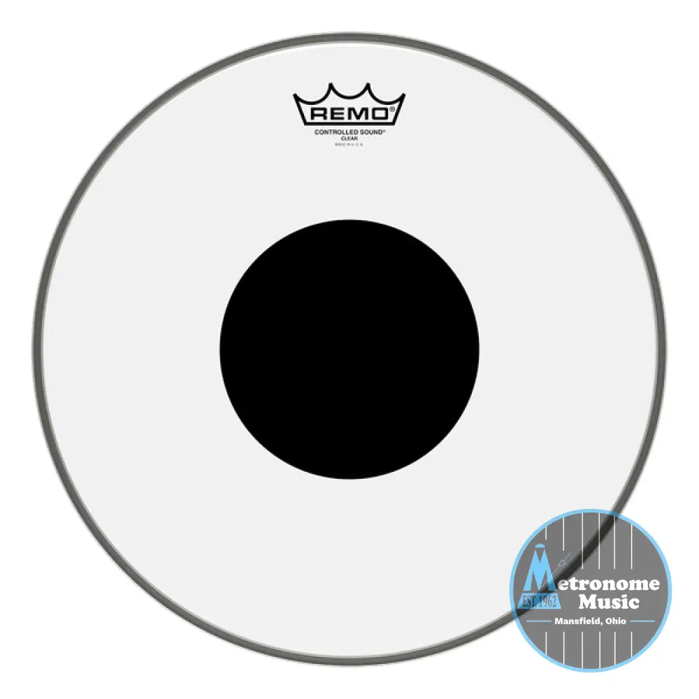 Remo Controlled Sound Clear Blackdot Drumhead- 12" - Metronome Music Inc.