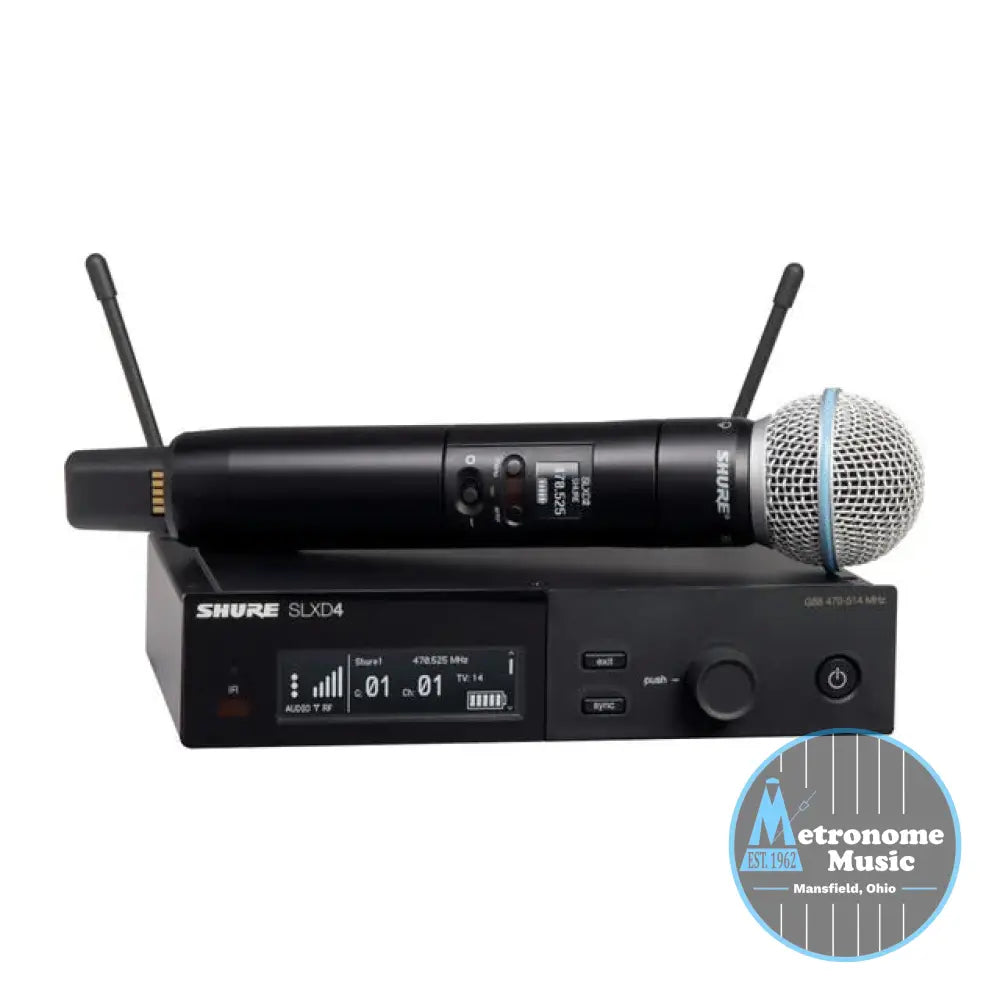 Shure SLXD24/B58 Wireless System with Beta 58A Handheld Transmitter - Metronome Music Inc.