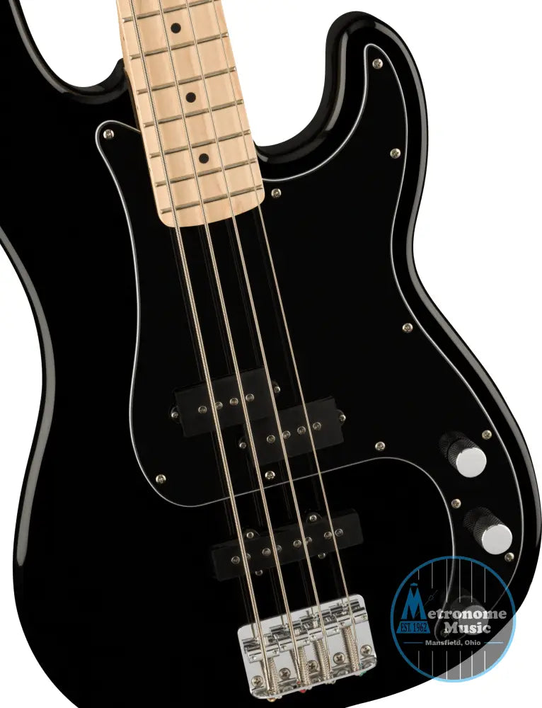 Squier Affinity Series Precision Bass PJ, Maple - Black - Metronome Music Inc.