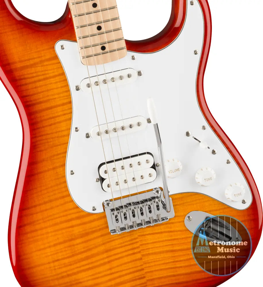 Squier Affinity Series Stratocaster FMT HSS, Maple - Sienna Sunburst - Metronome Music Inc.
