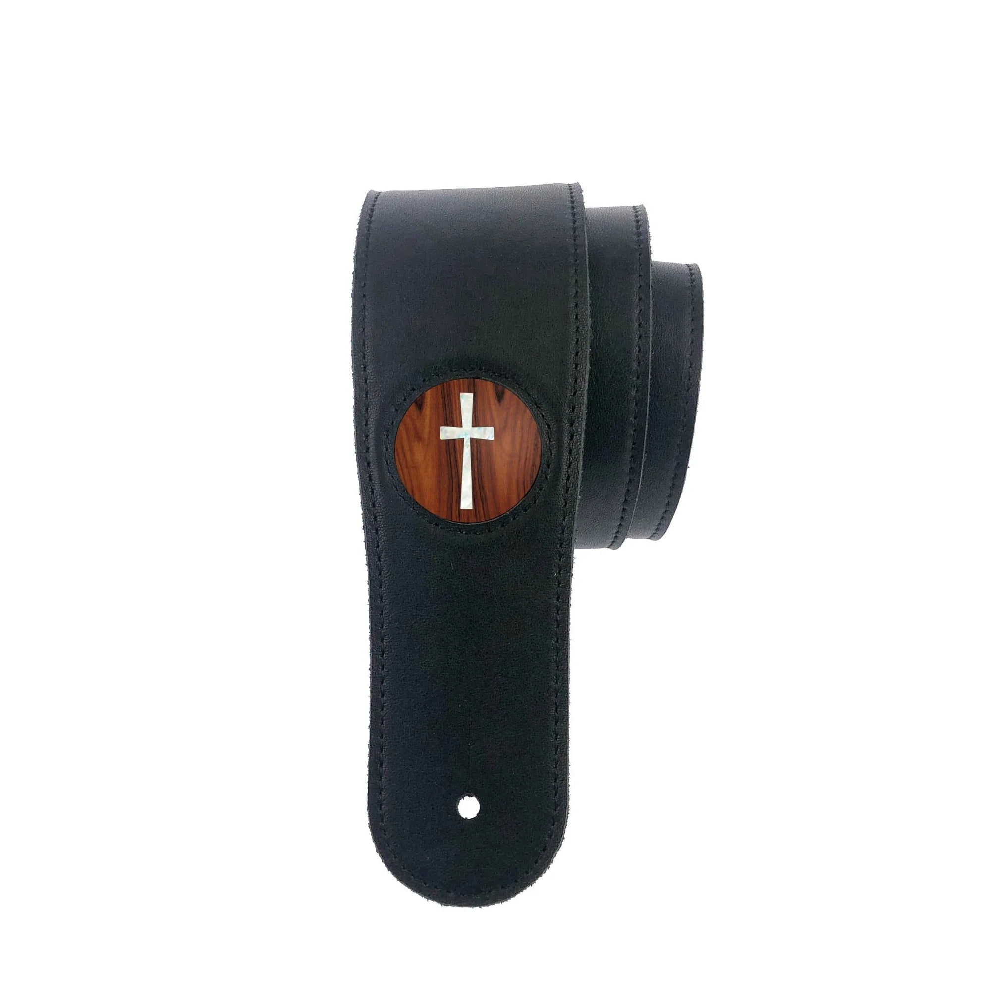 THALIA PEARL CROSS INLAY GUITAR STRAP - Metronome Music Inc.