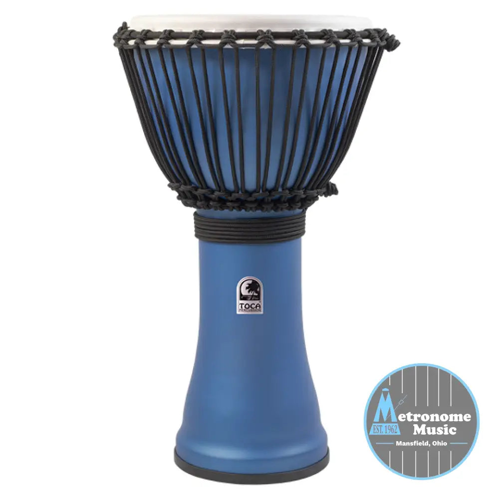 Toca Freestyle Rope Tuned Djembes Matte Ocean Blue - Metronome Music Inc.
