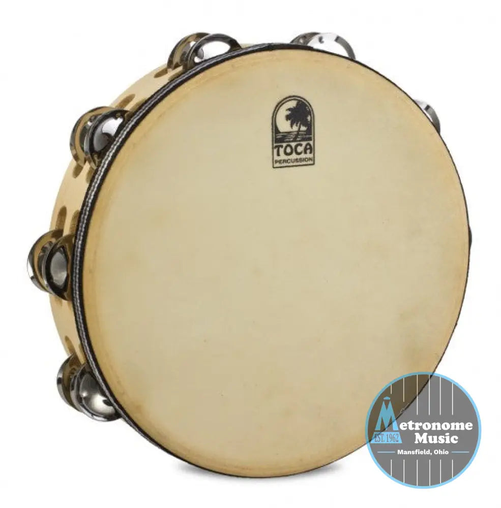 Toca Player’s Series Wood Tambourine, 10” Double Row with head - Metronome Music Inc.