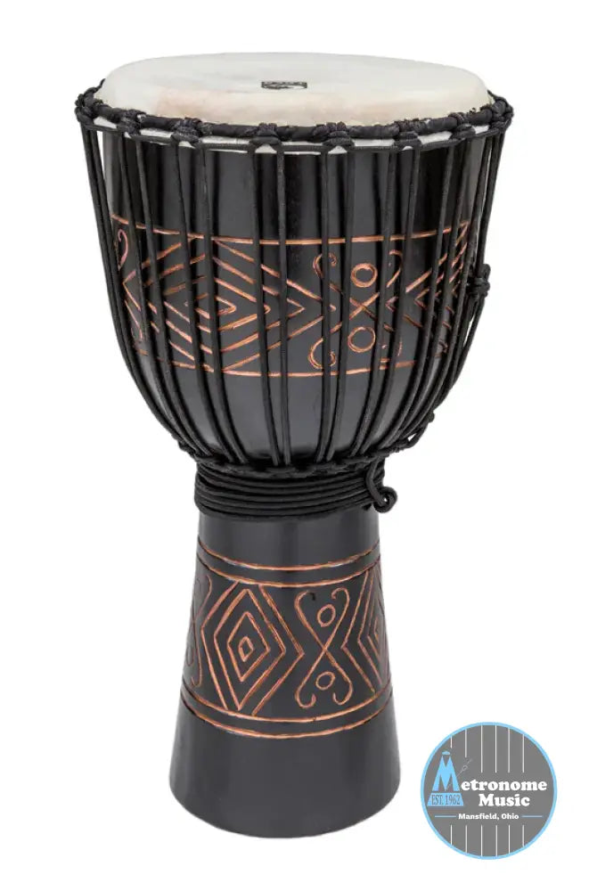 Toca Street Series 12" Djembe  Black Onyx, Large - Metronome Music Inc.