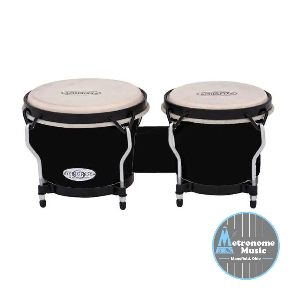 Toca Synergy Synthetic Bongos - Black - Metronome Music Inc.