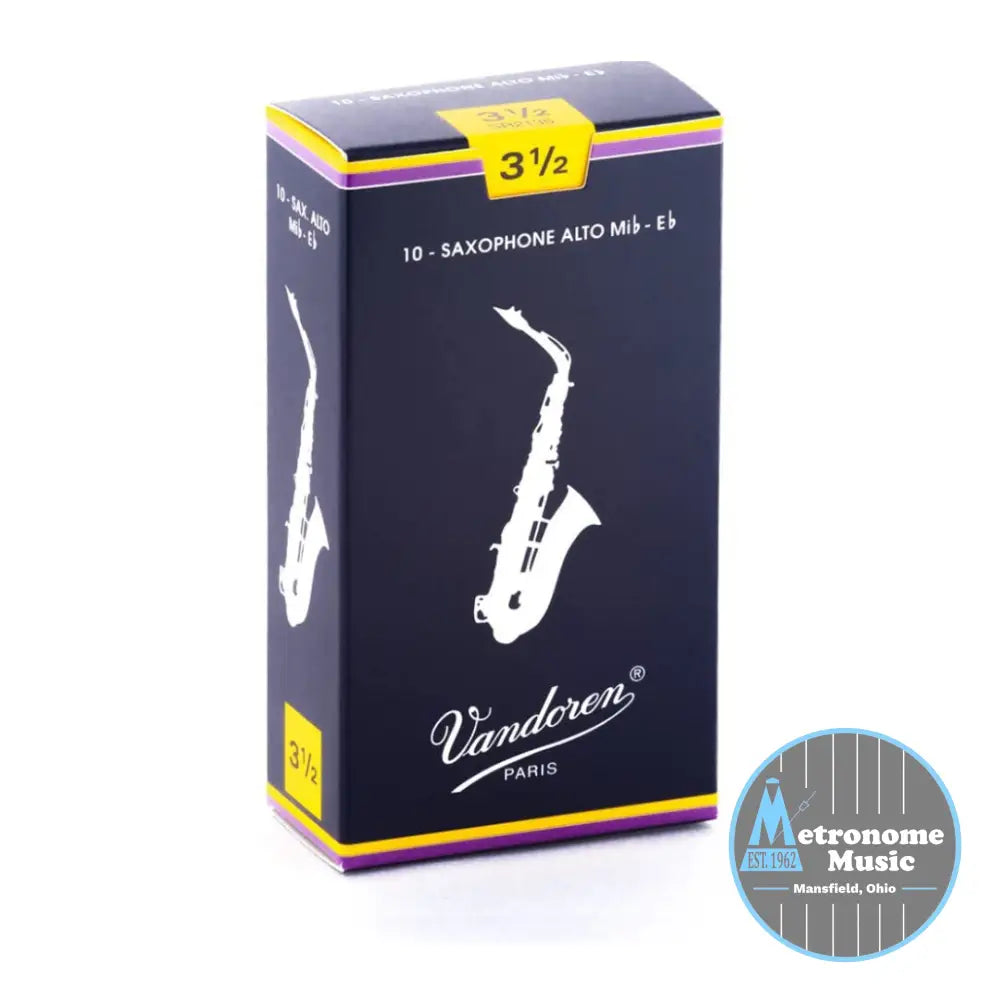 Vandoren Traditional Alto Saxophone Reed- #3.5 Box of 10 - Metronome Music Inc.