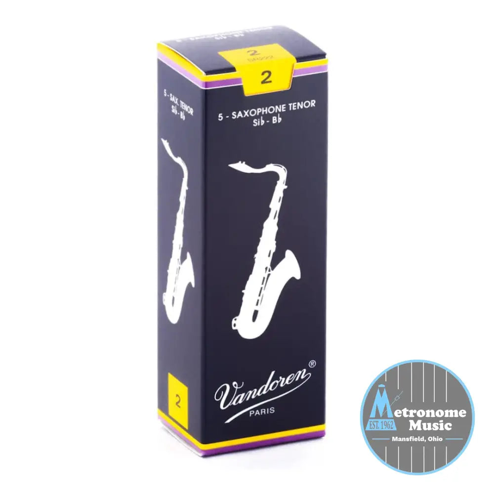 Vandoren Traditional Tenor Saxophone Reeds- #2 Box of 5 - Metronome Music Inc.