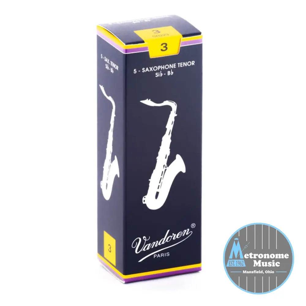 Vandoren Traditional Tenor Saxophone Reeds- #3 Box of 5 - Metronome Music Inc.