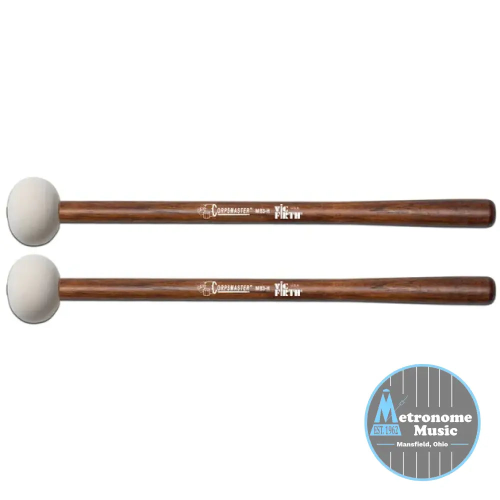 Vic Firth MB3H Corpsmaster Marching Bass, Large Head, Hard Mallets - Metronome Music Inc.
