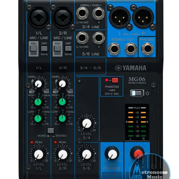 Yamaha 6-Channel Analog Mixer MG06