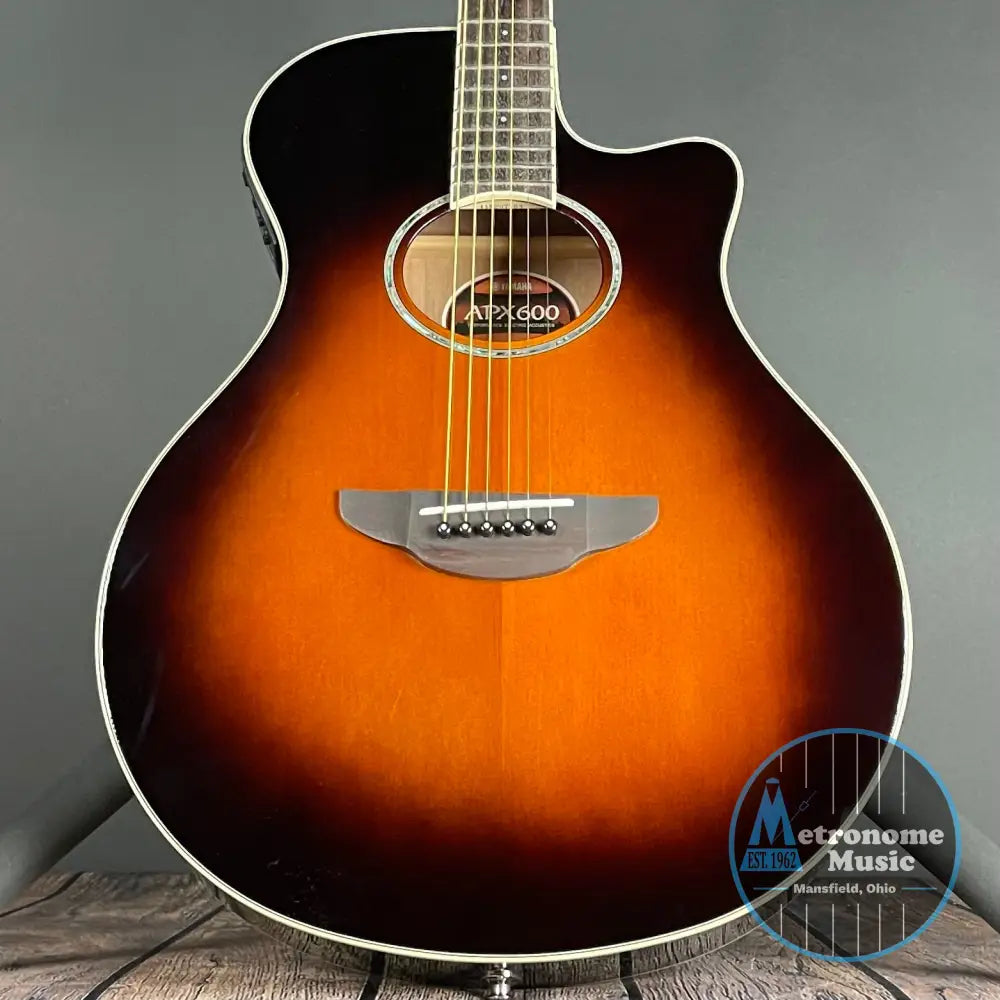 Yamaha APX600 Thinline Acoustic- Old Violin Sunburst - Metronome Music Inc.