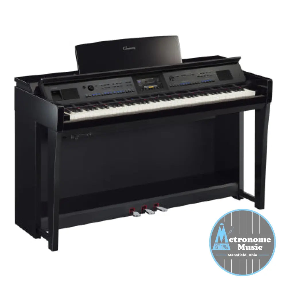 Yamaha Clavinova CVP-905 Digital Piano w/Bench - Polished Ebony - Metronome Music Inc.