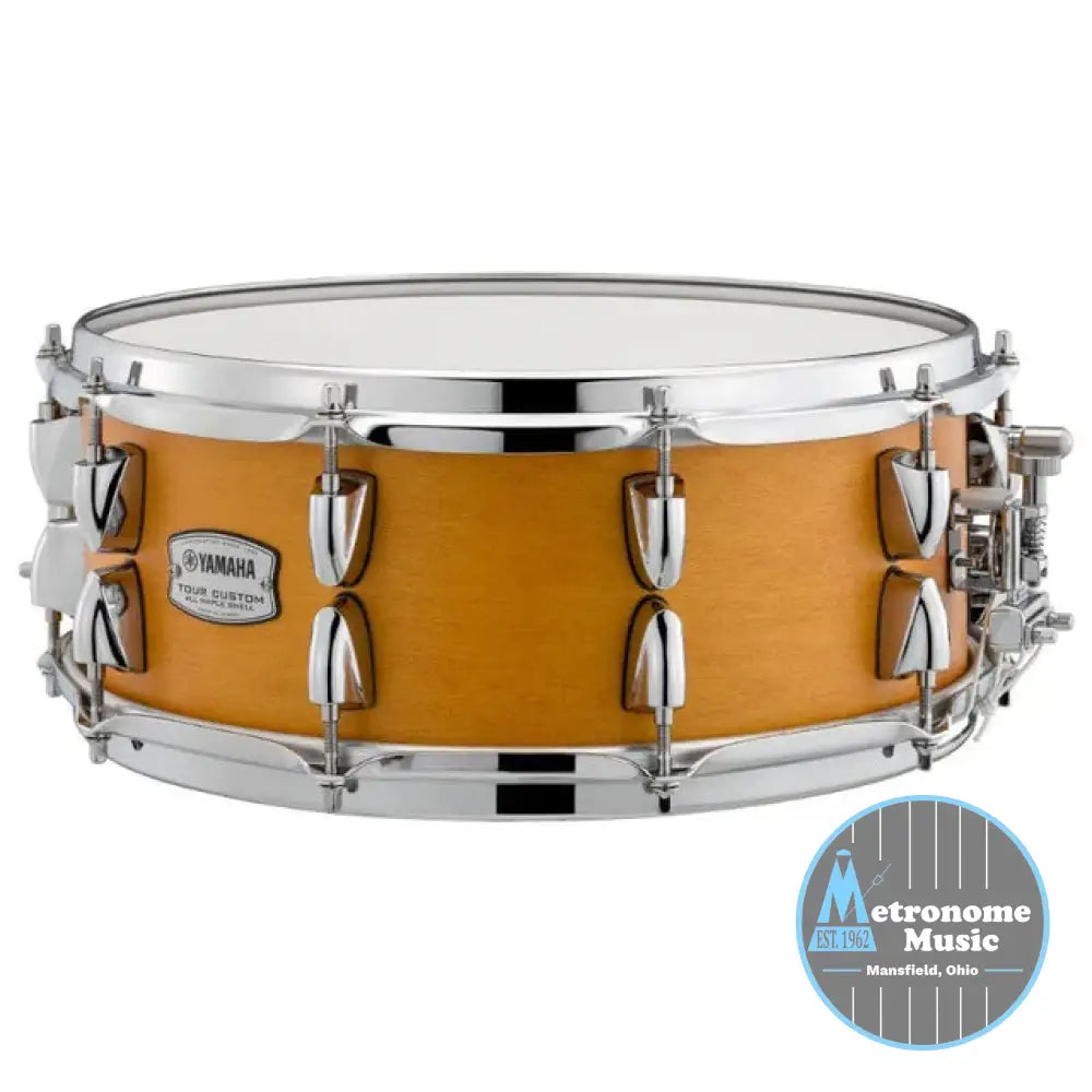 Yamaha TMS-1455CRS CARAMEL SATIN 14x5.5 TOUR CUSTOM SNARE DRUM - Metronome Music Inc.