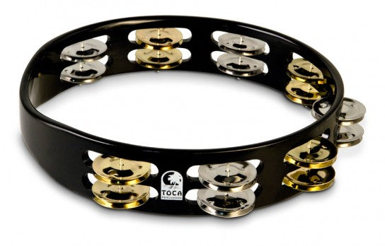 Toca ColorSound Tambourine, 10” Black - Metronome Music Inc.
