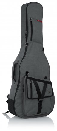 Gator Transit Series Acoustic Guitar Gig Bag with Light Grey Exterior - Metronome Music Inc.