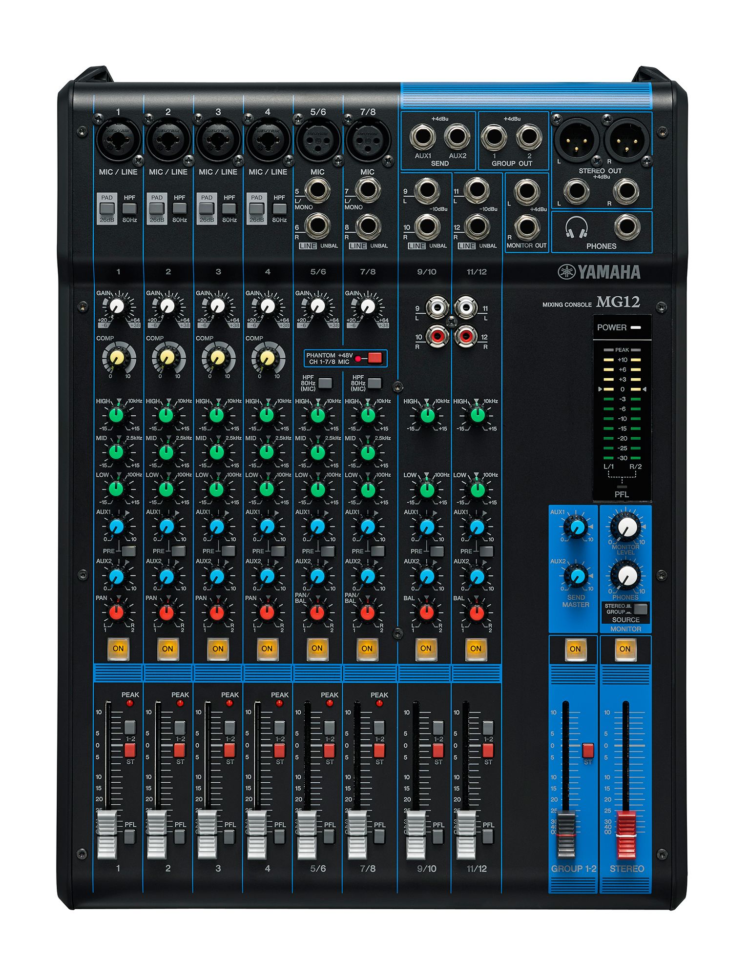Yamaha 12-Channel Mixing Console MG12 - Metronome Music Inc.