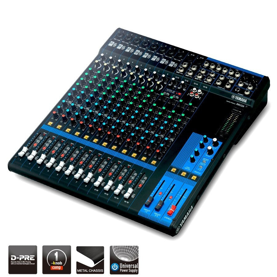 Yamaha 16-Channel Mixing Console MG16 - Metronome Music Inc.