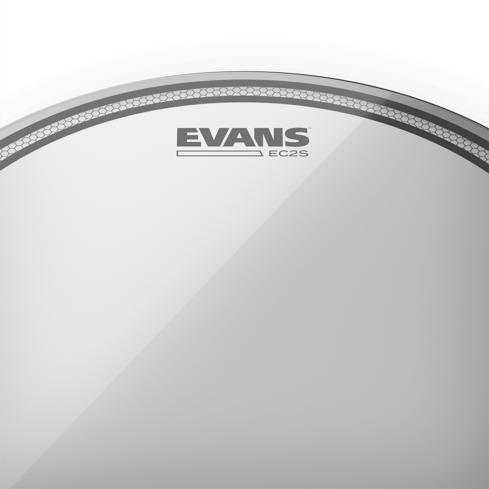 Evans EC2S Clear Drumhead, TT12EC2S- 12" - Metronome Music Inc.