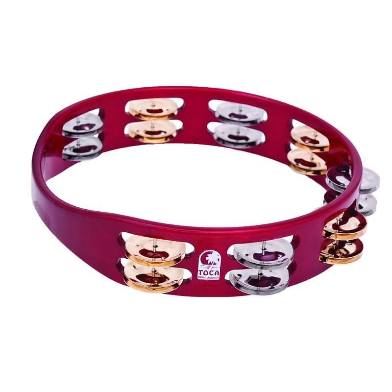 Toca ColorSound Tambourine, 10” Red - Metronome Music Inc.