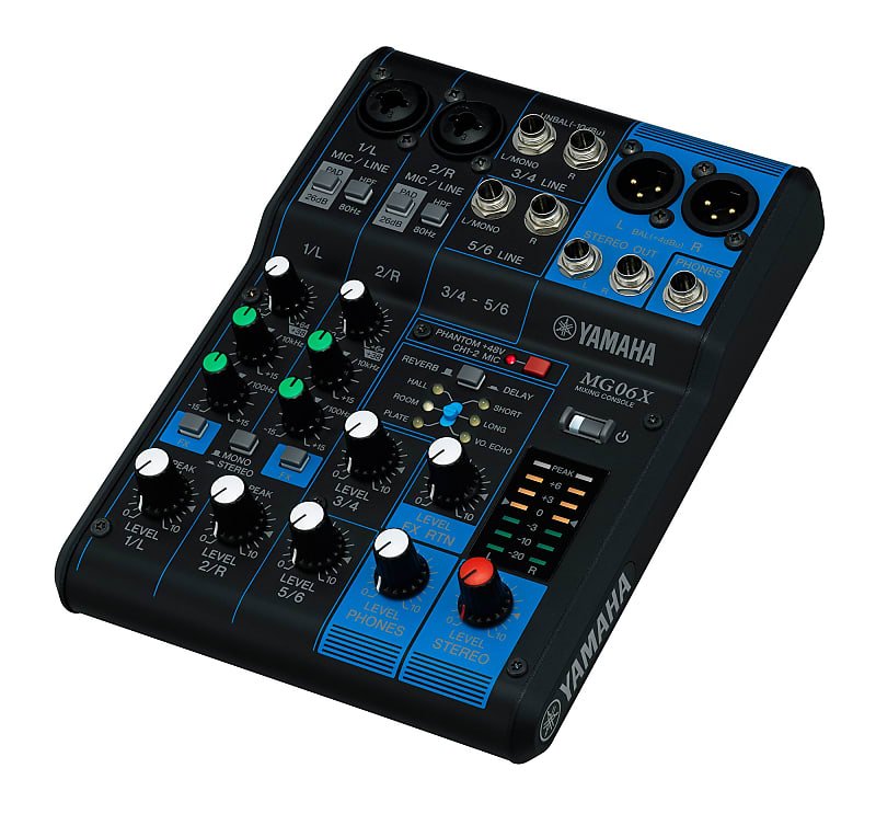 Yamaha 6-Channel Analog Mixer MG06X - Metronome Music Inc.
